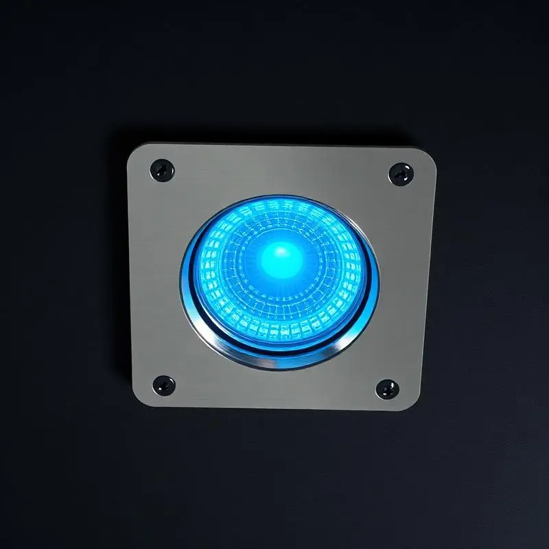Blue underwater vessel lights